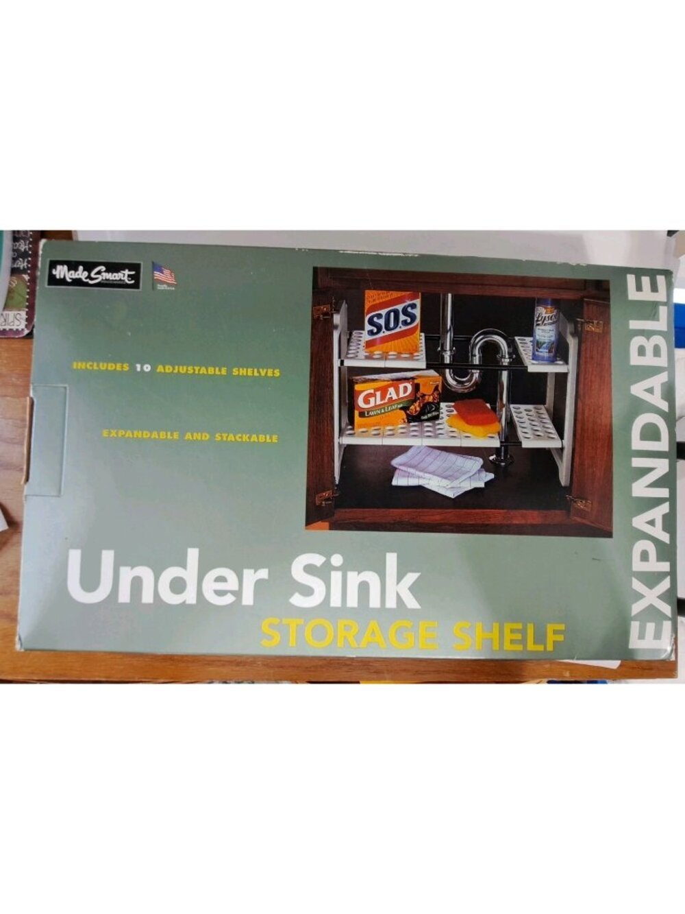 Made Smart Under Sink Storage Shelf Expandable Open Box